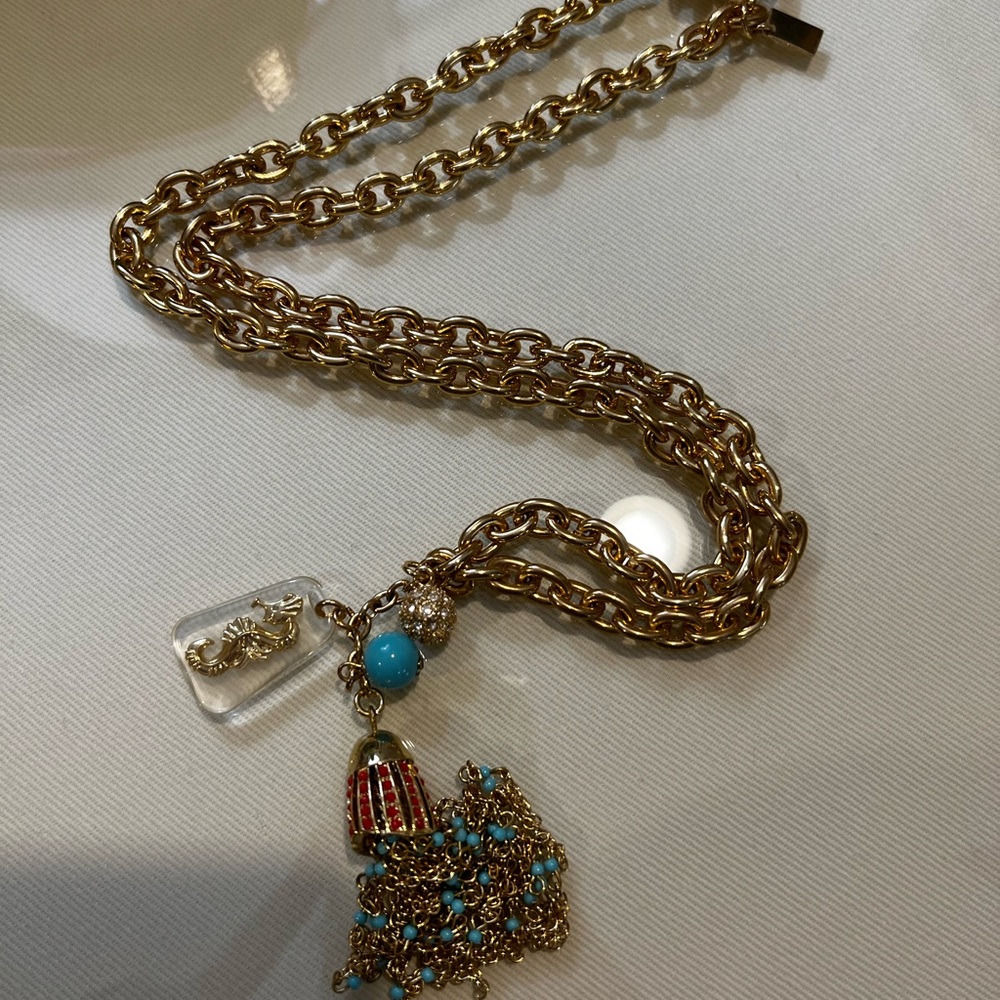 Lilly Pulitzer Seahorse Necklace Gold